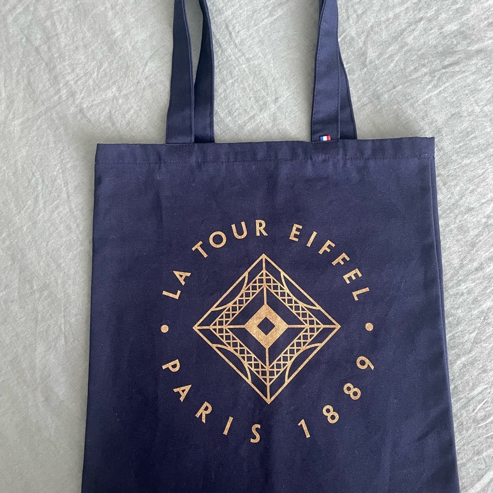 La Tour Eiffel Paris 1889 Navy Tote Bag